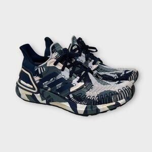 Adidas UltraBoost 20 Geometric Pattern Collegiate Navy Size 6 NEW